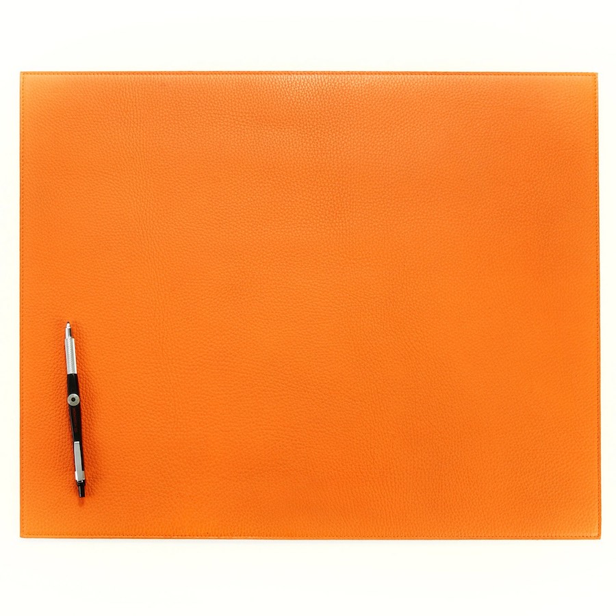 Hunt-Leather-Calfskin-Desk-Mat-Orange